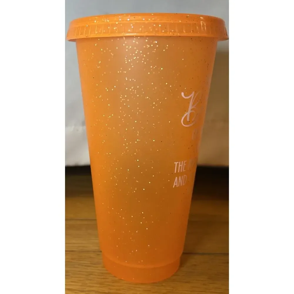 Orange Glitter 24 oz Tumbler